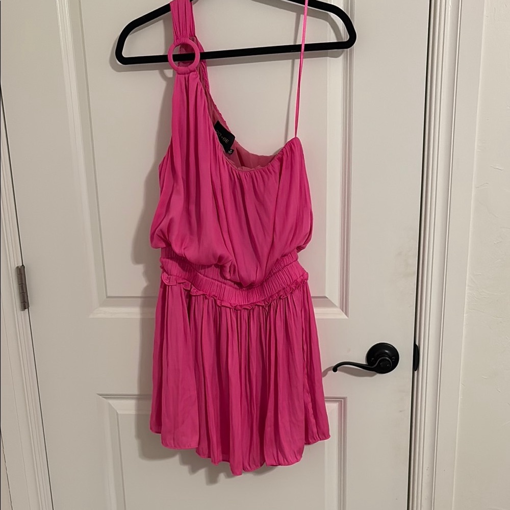 Pink One-Shoulder Dress